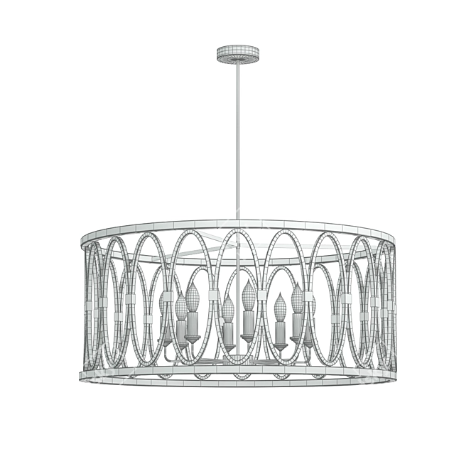 Illuminate Your Outdoor Space: Outdoor Chandelier 3D model image 2