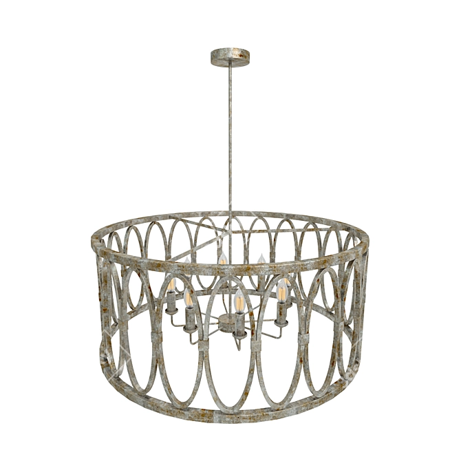 Illuminate Your Outdoor Space: Outdoor Chandelier 3D model image 3