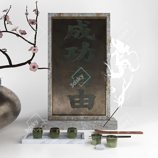 Sakura Harmony Decor Set 3D model image 3