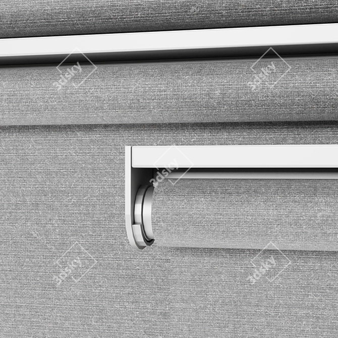 SKOGSKLÖVER Grey Roller Blind - Customizable Length 3D model image 2