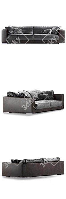 Elegant Budapest Sofa for Luxurious Living 3D model image 2