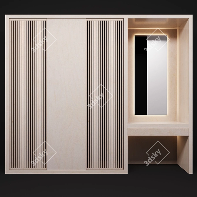 Modern Entryway Set 3D model image 1