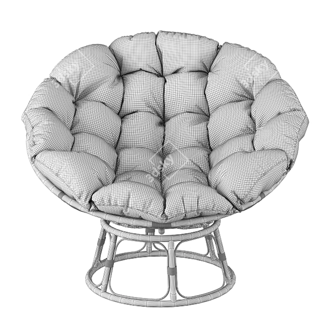 Sleek Bowl Chair 3D model image 4