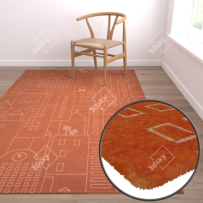 Luxury Carpet Set: High-Quality Textures 3D model image 5