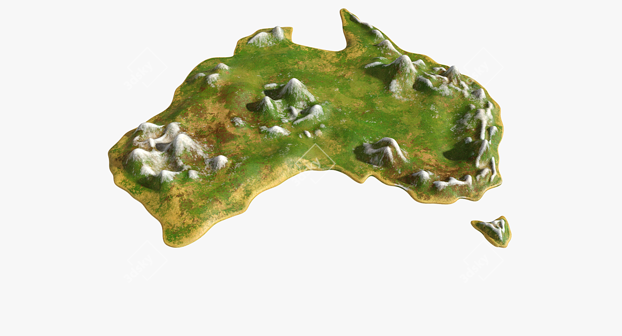 Australia 3D Model Kit | High-Res Visualization 3D model image 1