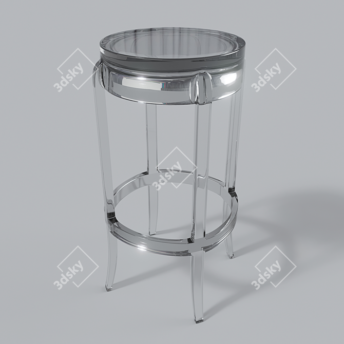 Sleek Glass Chair: Elegant and Modern 3D model image 1