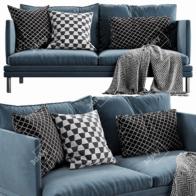 Contemporary Zanotta William 2 Sofa 3D model image 1