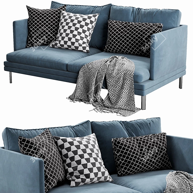 Contemporary Zanotta William 2 Sofa 3D model image 3