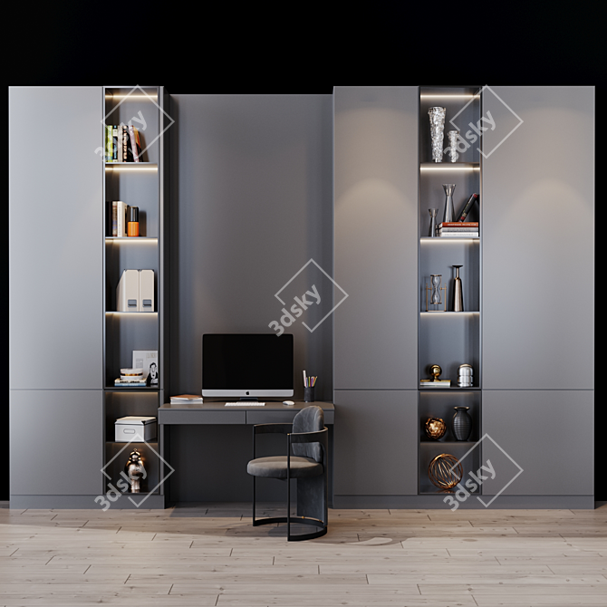Title: ErgoSpace 35: Modern Workplace Solution 3D model image 1