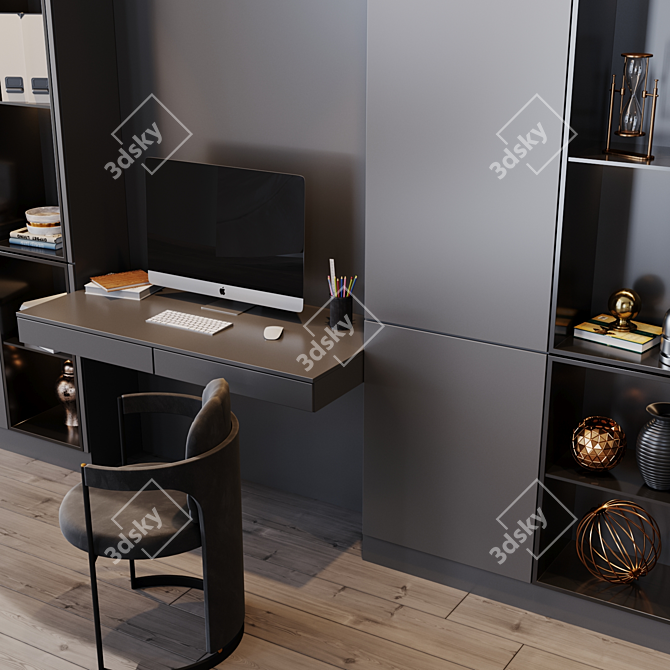 Title: ErgoSpace 35: Modern Workplace Solution 3D model image 4