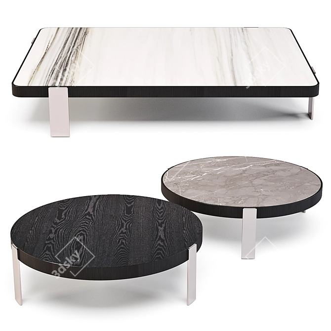 Minotti Mattia: Elegant Coffee Tables 3D model image 1