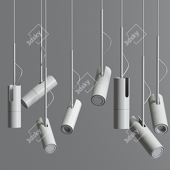 Versatile Tech Spot Ceiling Light 3D model image 3