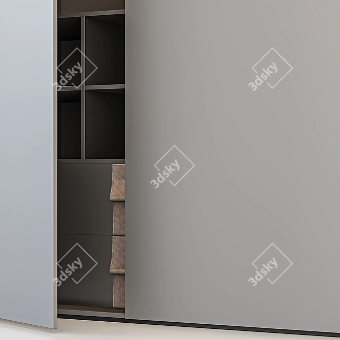 Italian-Style 3-Part Wardrobe 3D model image 3