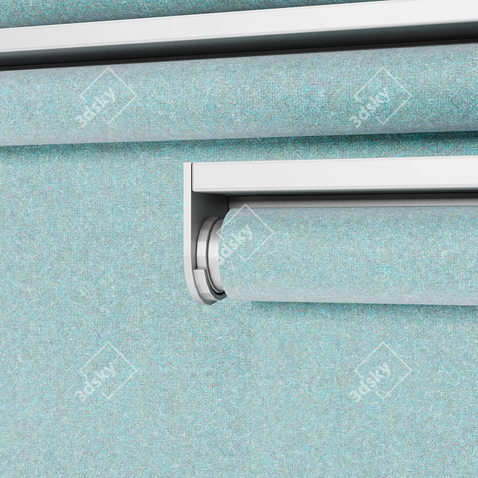 SKOGSKLÖVER Green Roller Blind 3D model image 2