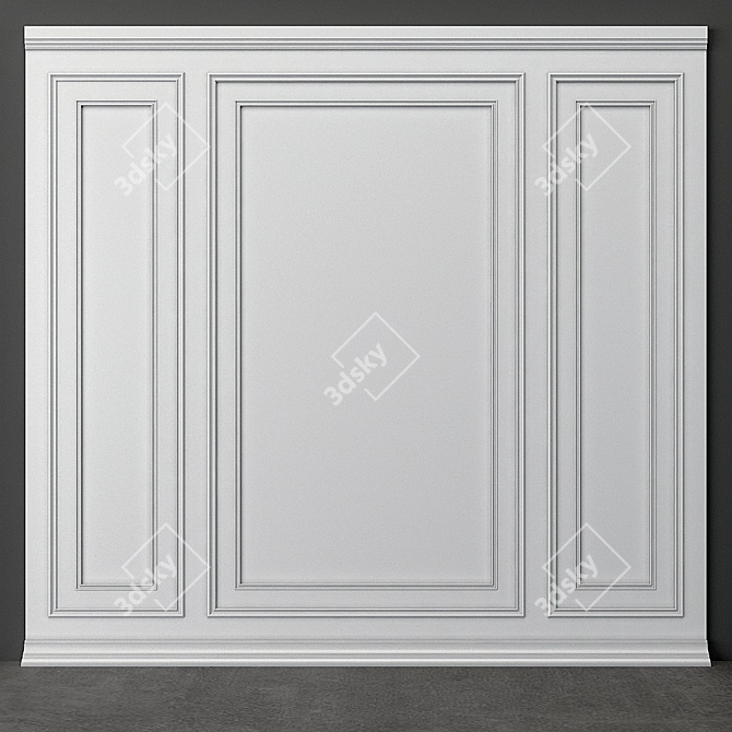 Modern 3D Wall Panel 3D model image 1