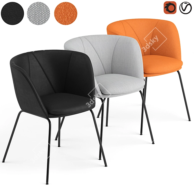 Modern Danish Design Verve Chair 3D model image 6