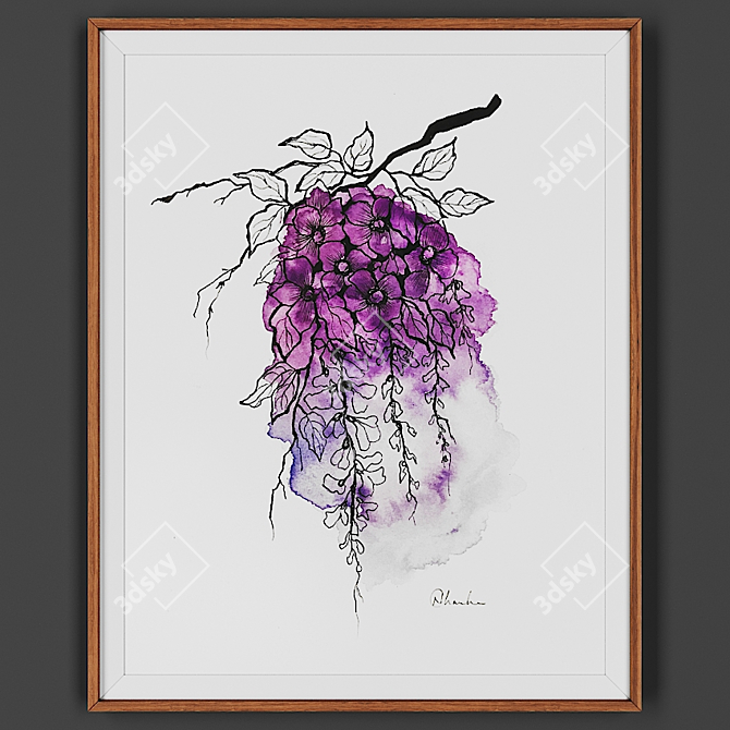 Elegant Frame for Artwork 3D model image 1