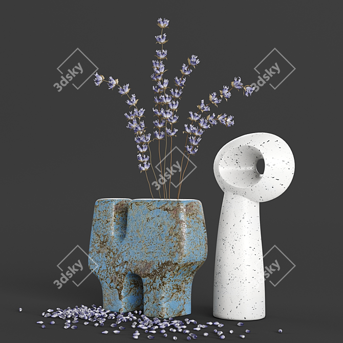 Elegant Teiko and Tulu Vases 3D model image 2