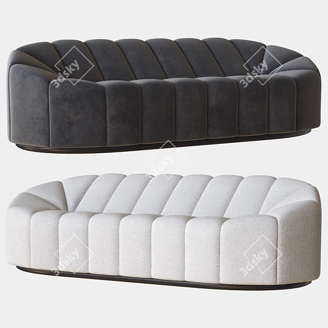 Alpha Club Sofa by Pierre Paulin 3D model image 1