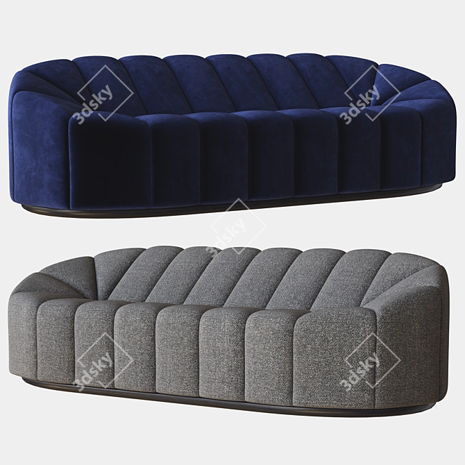 Alpha Club Sofa by Pierre Paulin 3D model image 2