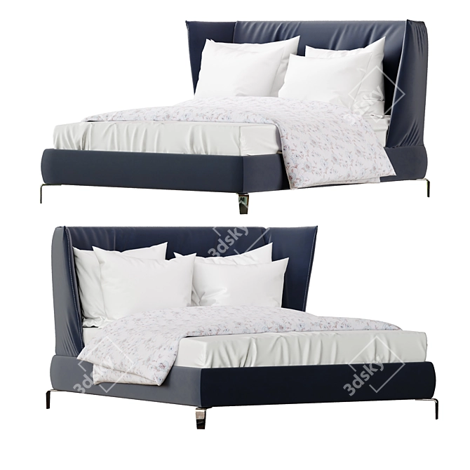 Luxury Lily Bed 3D model image 1