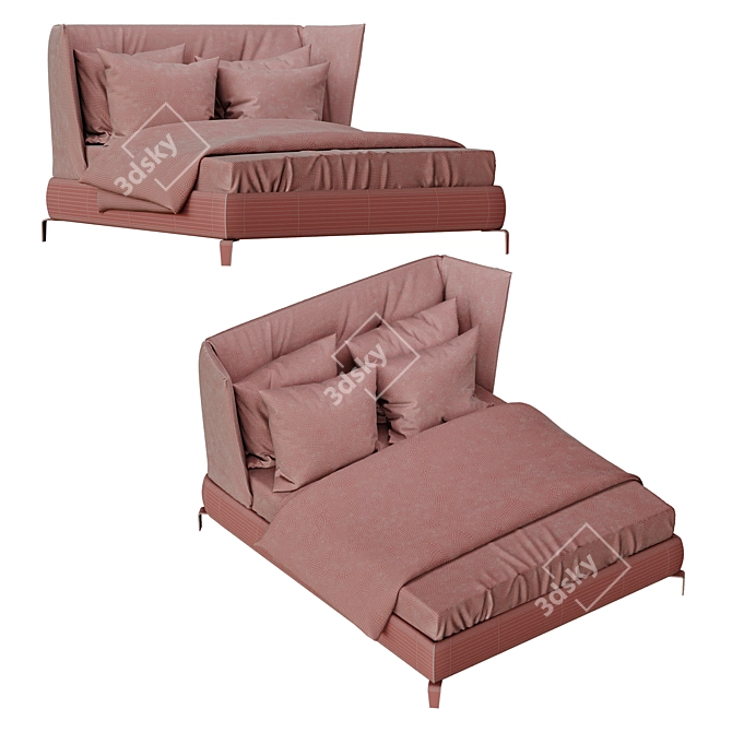 Luxury Lily Bed 3D model image 3