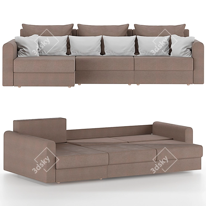 Modena Corner Sofa Bed with Animation 3D model image 2