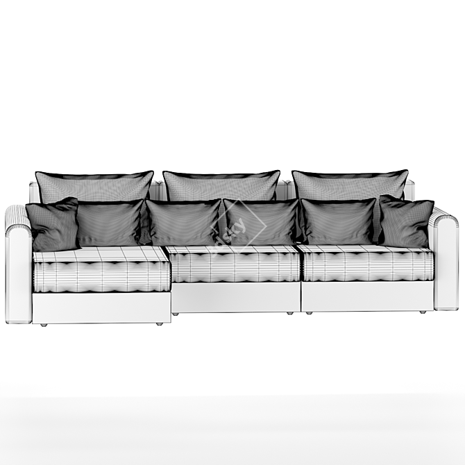 Modena Corner Sofa Bed with Animation 3D model image 3