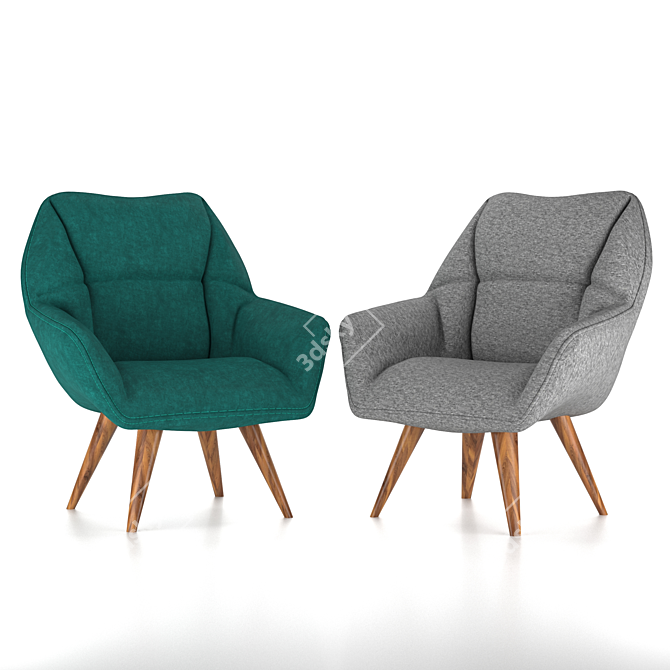 Cozy Lounge Chair - 60cm x 60cm 3D model image 1