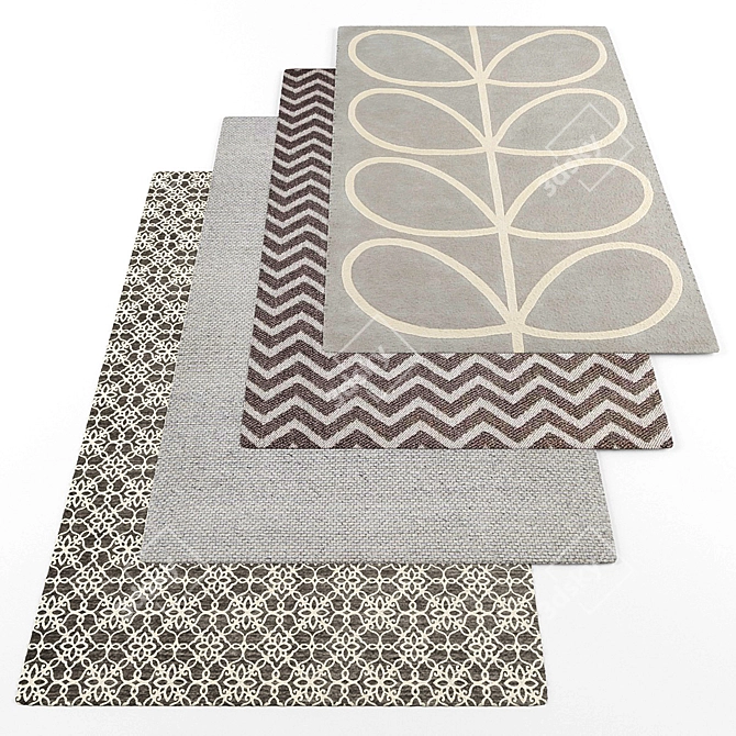 Modern Style Rug Set 3D model image 1