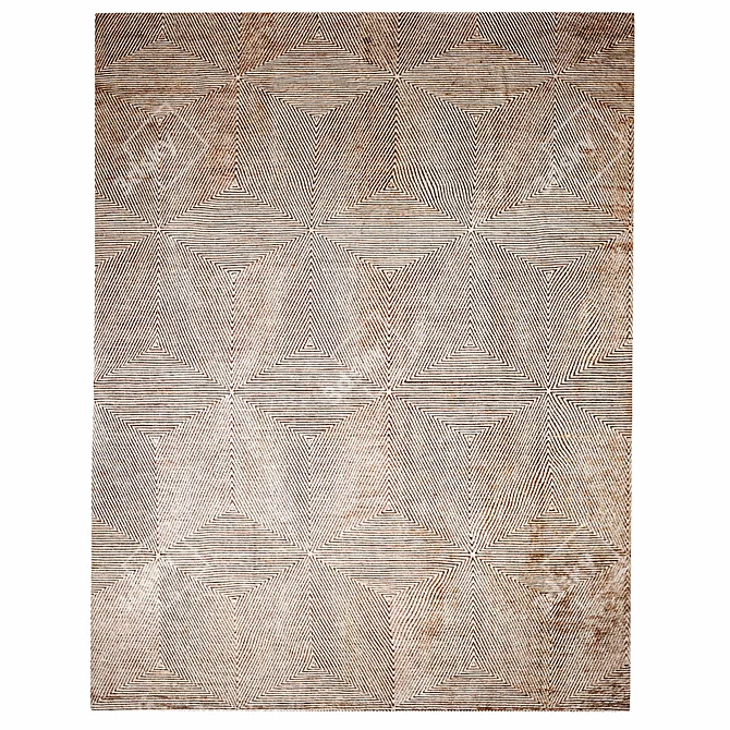 Oscillo Hand-Knotted Rug: Luxurious and Timeless 3D model image 2