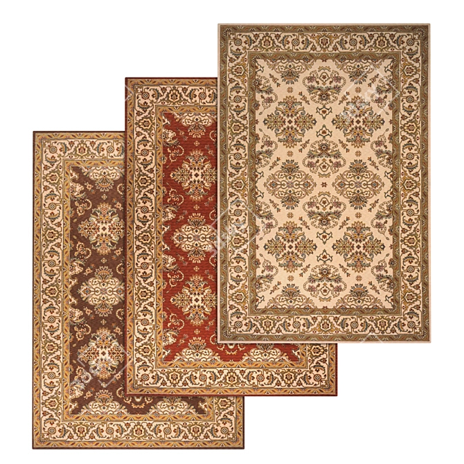 Luxury Carpet Set: High-Quality Textures 3D model image 1