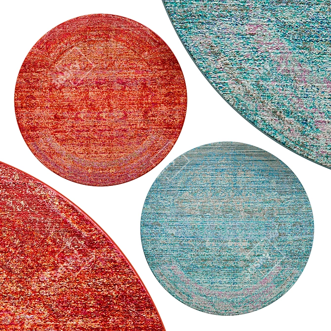 Elegant Round Rugs | No. 046 3D model image 1