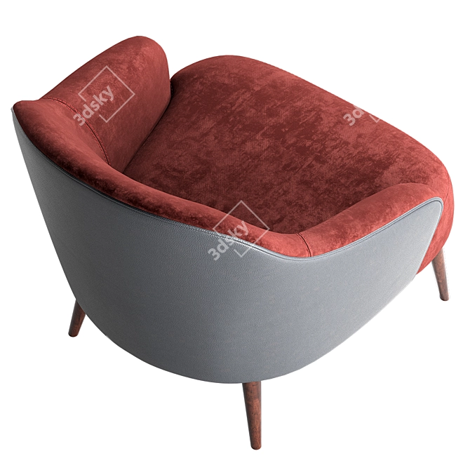 Cozy Liam Armchair: Perfect Blend of Style and Comfort 3D model image 4