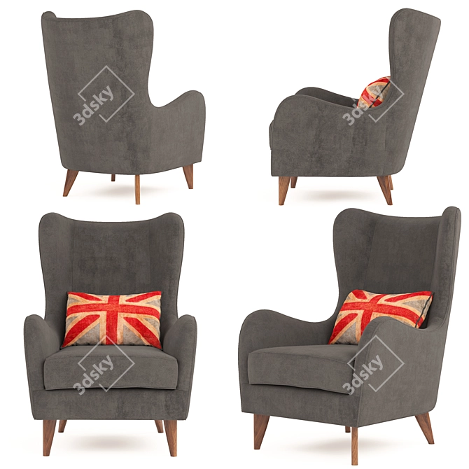 Elevate Your Comfort with Aurland Armchair 3D model image 1