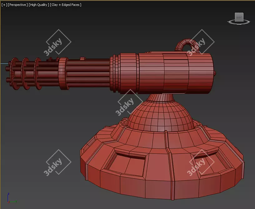 Gatling Turret: Ultimate Firepower 3D model image 5