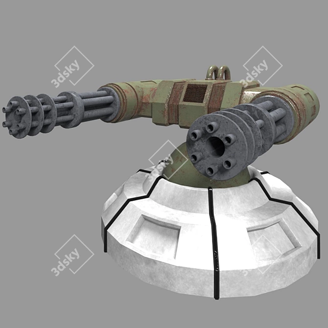 Gatling Turret: Ultimate Firepower 3D model image 7