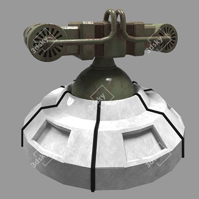 Gatling Turret: Ultimate Firepower 3D model image 8