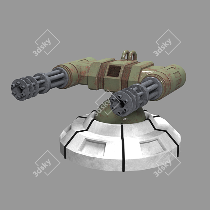 Gatling Turret: Ultimate Firepower 3D model image 11