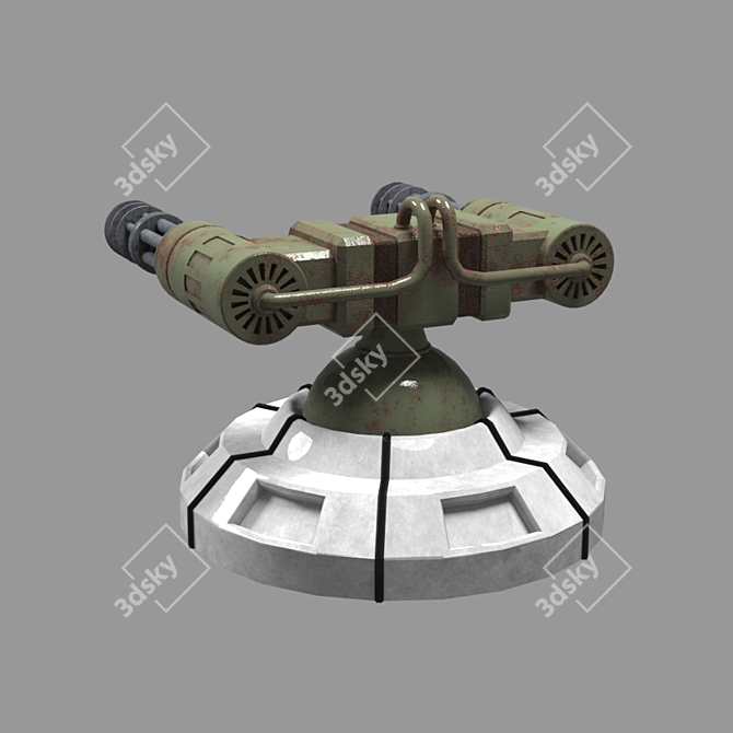 Gatling Turret: Ultimate Firepower 3D model image 12