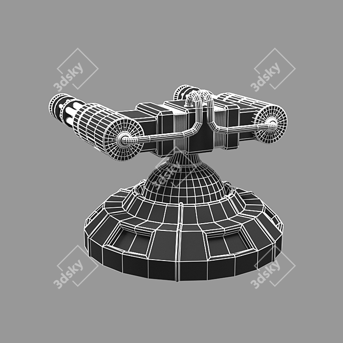 Gatling Turret: Ultimate Firepower 3D model image 14