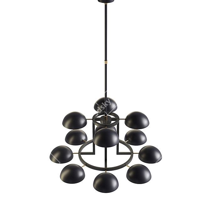 Elegant Cupola Chandelier 3D model image 2