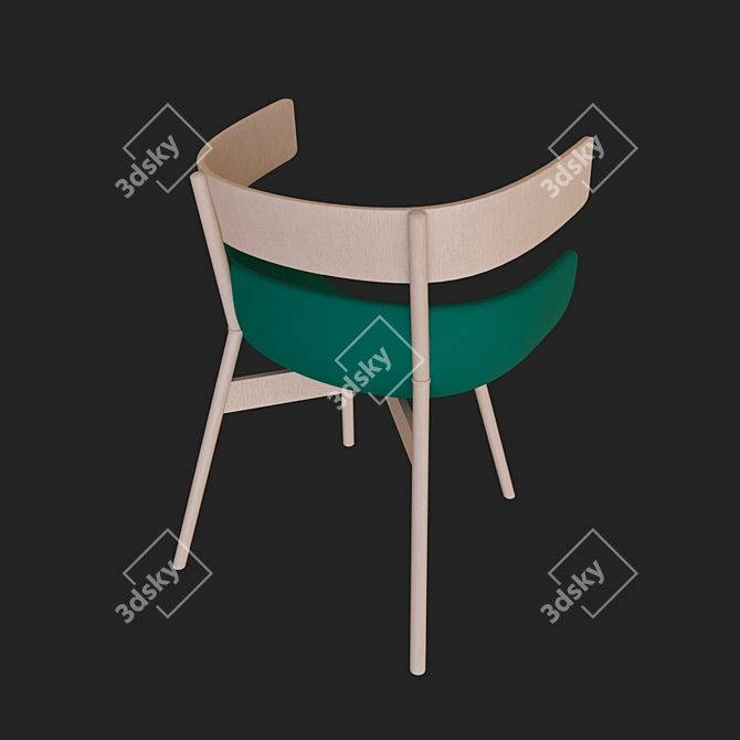 Astra Chair: Sleek Modern Design 3D model image 2