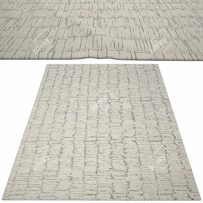 Eleganza Hand-Knotted Rug by Rh 3D model image 1