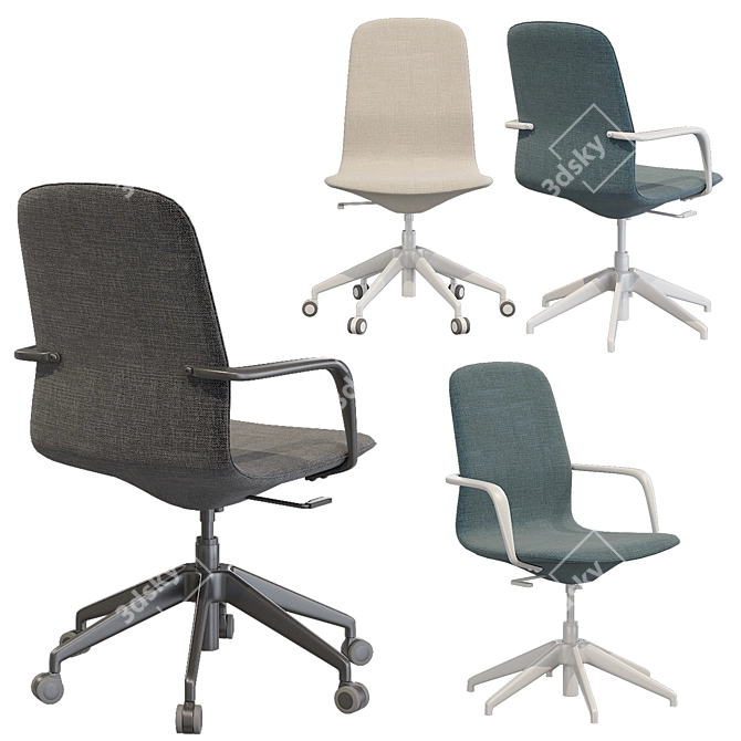 Ergonomic Office Chair: LANGFJALL 3D model image 2