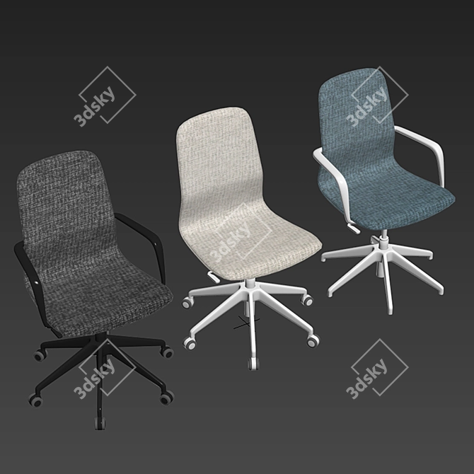 Ergonomic Office Chair: LANGFJALL 3D model image 4