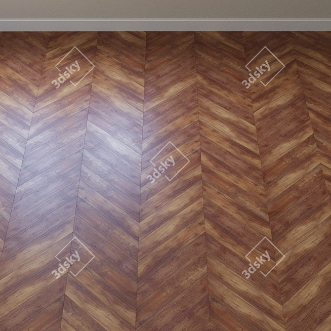 French Chevron Vinyl Laminate 3D model image 3