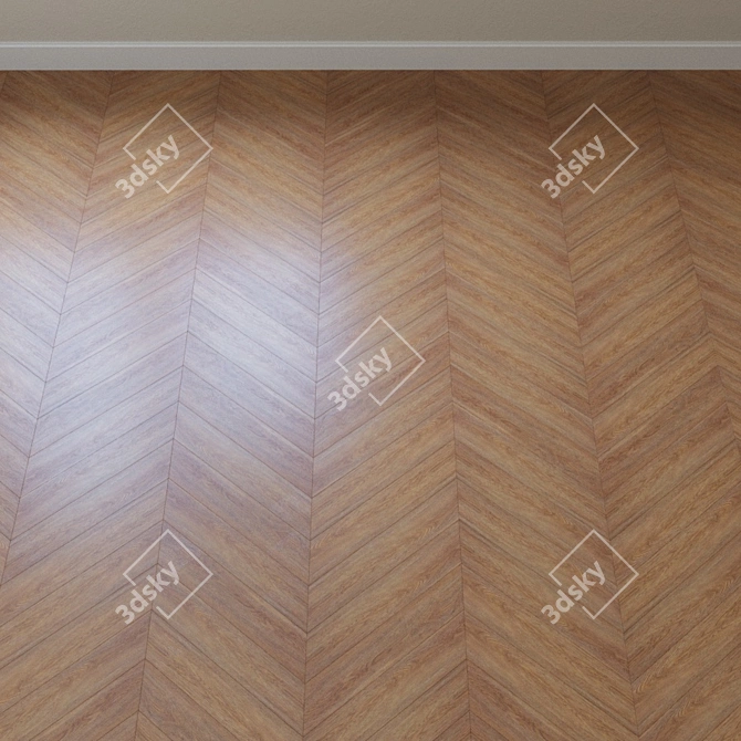 French Chevron AquaFloor Classic Vinyl Laminate 3D model image 3