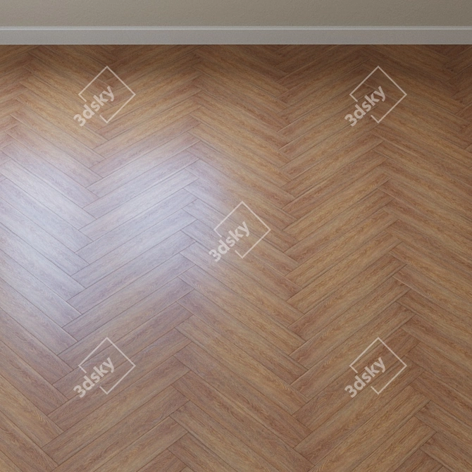 French Chevron AquaFloor Classic Vinyl Laminate 3D model image 4