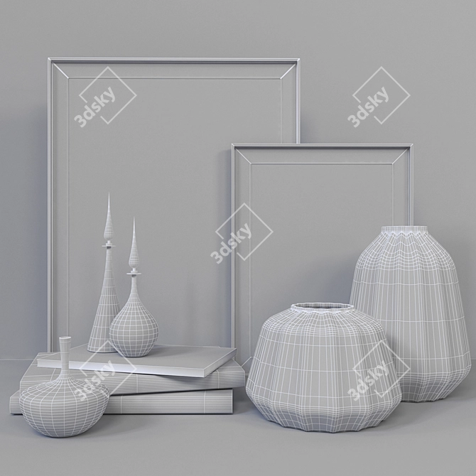 Elegant Vray Decorative Set 3D model image 2